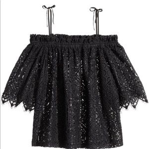 H&M lace black top 4